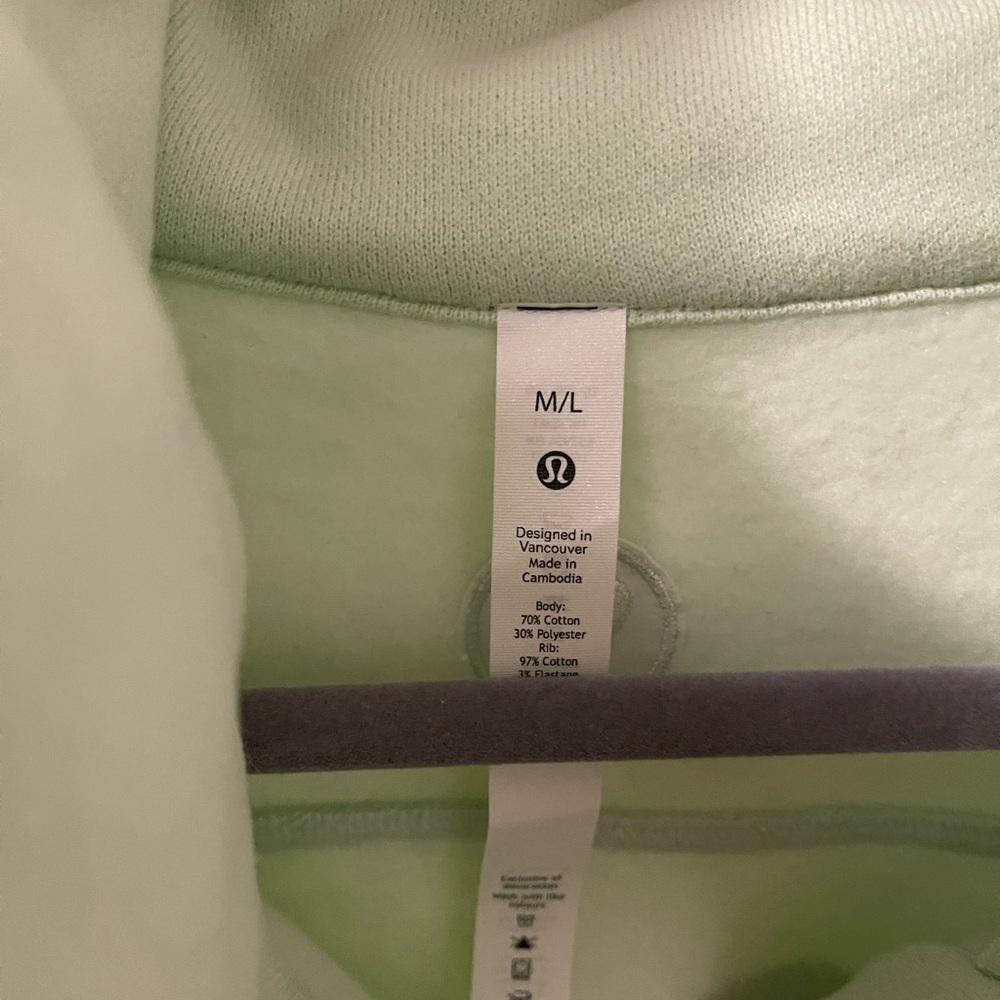 lululemon x Orangetheory Light Green Scuba Funnel Neck Half Zip - Picture 3 of 3